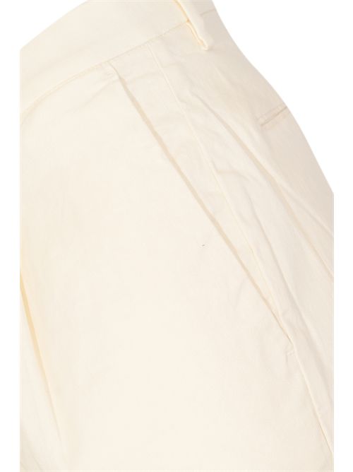Pantalone Frederick in misto lino e cotone con pinces Panna MICHELE CARBONE | FREDERICK 2951PANNA